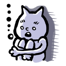 Bibimaru of a white cat sticker #3524840
