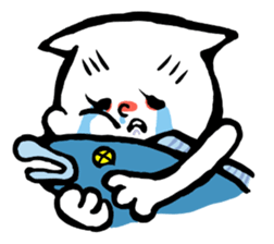 Bibimaru of a white cat sticker #3524842