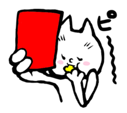 Bibimaru of a white cat sticker #3524848
