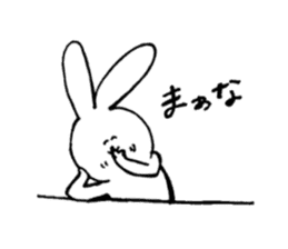 Funny face rabbit !! sticker #3525949