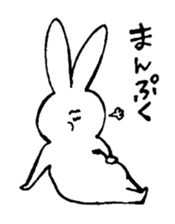 Funny face rabbit !! sticker #3525959