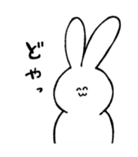 Funny face rabbit !! sticker #3525966