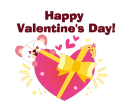 Pink ears bear sticker #3527195