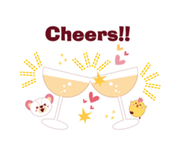 Pink ears bear sticker #3527207