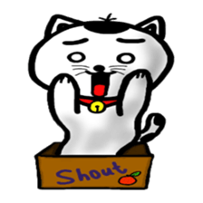 Cat and box2 sticker #3527256