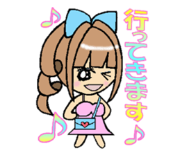 kiss me please girl sticker #3528027