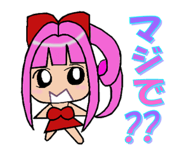 kiss me please girl sticker #3528032