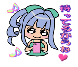 kiss me please girl sticker #3528033