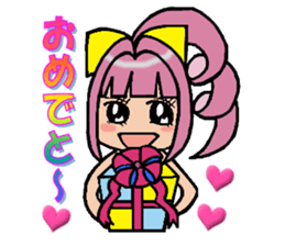 kiss me please girl sticker #3528046