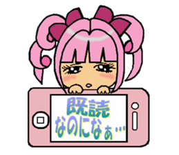 kiss me please girl sticker #3528055