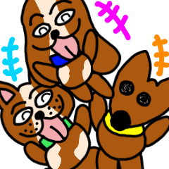 Bichiguson & Happy & Mashu sticker