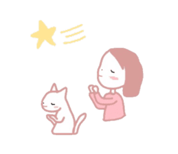 kitten&girl sticker #3529638