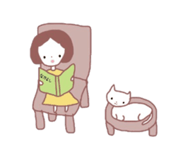 kitten&girl sticker #3529642