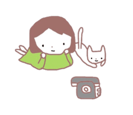 kitten&girl sticker #3529644
