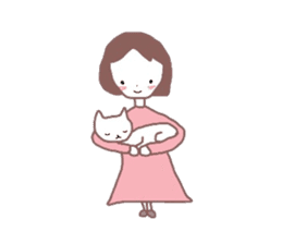 kitten&girl sticker #3529646