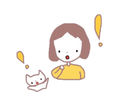 kitten&girl sticker #3529653