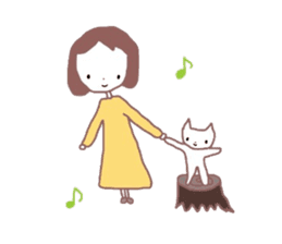 kitten&girl sticker #3529657
