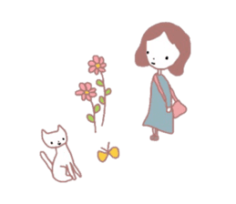 kitten&girl sticker #3529662