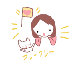kitten&girl sticker #3529663