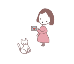kitten&girl sticker #3529669
