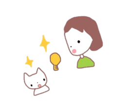 kitten&girl sticker #3529672