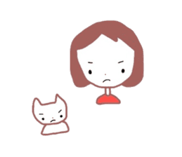 kitten&girl sticker #3529673