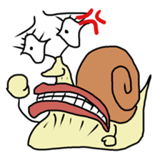 loose character of snail sticker #3530557