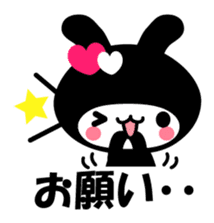Black Rabbit "Usagi chan" talk ver2 sticker #3531435