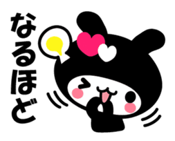 Black Rabbit "Usagi chan" talk ver2 sticker #3531437