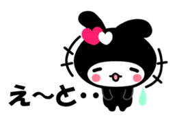 Black Rabbit "Usagi chan" talk ver2 sticker #3531438