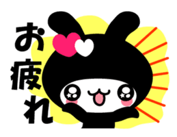 Black Rabbit "Usagi chan" talk ver2 sticker #3531440