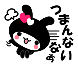 Black Rabbit "Usagi chan" talk ver2 sticker #3531444