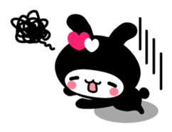 Black Rabbit "Usagi chan" talk ver2 sticker #3531445