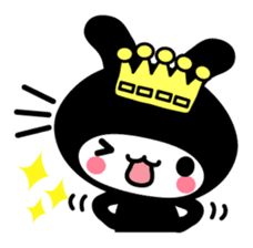 Black Rabbit "Usagi chan" talk ver2 sticker #3531450