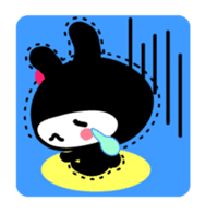 Black Rabbit "Usagi chan" talk ver2 sticker #3531459