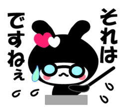 Black Rabbit "Usagi chan" talk ver2 sticker #3531460