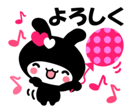 Black Rabbit "Usagi chan" talk ver2 sticker #3531461