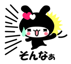 Black Rabbit "Usagi chan" talk ver2 sticker #3531465