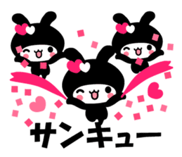 Black Rabbit "Usagi chan" talk ver2 sticker #3531469