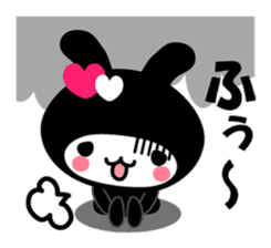 Black Rabbit "Usagi chan" talk ver2 sticker #3531470