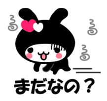 Black Rabbit "Usagi chan" talk ver2 sticker #3531472