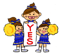Cheerleader Sticker Blue Uniform sticker #3532234