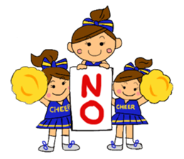 Cheerleader Sticker Blue Uniform sticker #3532235