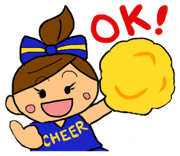 Cheerleader Sticker Blue Uniform sticker #3532236