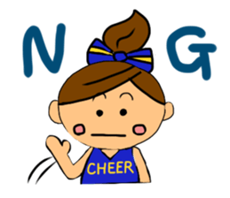 Cheerleader Sticker Blue Uniform sticker #3532237