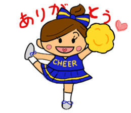 Cheerleader Sticker Blue Uniform sticker #3532238