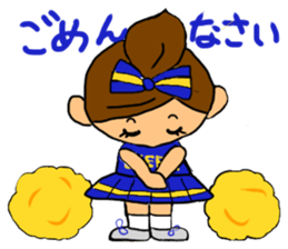Cheerleader Sticker Blue Uniform sticker #3532239