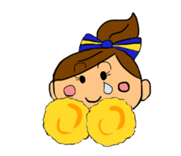 Cheerleader Sticker Blue Uniform sticker #3532241