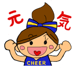 Cheerleader Sticker Blue Uniform sticker #3532242
