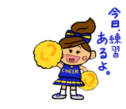 Cheerleader Sticker Blue Uniform sticker #3532250